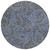 8' Charcoal Gray And Blue Round Paisley Washable Indoor Outdoor Area Rug