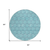 8' Teal Blue And Navy Blue Round Geometric Washable Indoor Outdoor Area Rug