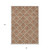 8' X 10' Brown Copper And Beige Geometric Washable Indoor Outdoor Area Rug