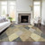 9' X 12' Brown Gold And Taupe Argyle Washable Indoor Outdoor Area Rug