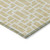 8' X 10' Wheat And Ivory Geometric Washable Indoor Outdoor Area Rug
