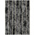9' X 12' Black Gray And Ivory Striped Washable Indoor Outdoor Area Rug - Black, Gray, Ivory