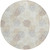 8' Ivory Brown And Gray Round Polka Dot Washable Indoor Outdoor Area Rug
