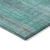 8' X 10' Teal Striped Washable Non Skid Indoor Outdoor Area Rug