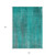 8' X 10' Teal Striped Washable Non Skid Indoor Outdoor Area Rug