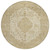 8' Ivory And Beige Round Medallion Washable Indoor Outdoor Area Rug - Ivory, Beige