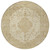 8' Ivory And Beige Round Medallion Washable Indoor Outdoor Area Rug - Ivory, Beige