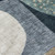 8' Blue Gold And Gray Round Abstract Washable Indoor Outdoor Area Rug