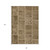 8' X 10' Brown And Beige Patchwork Washable Indoor Outdoor Area Rug
