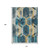 10' X 14' Teal Blue Gold And Silver Geometric Washable Indoor Outdoor Area Rug