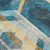 10' X 14' Teal Blue Gold And Silver Geometric Washable Indoor Outdoor Area Rug