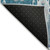 8' Teal Blue Navy Blue And Gray Round Ikat Washable Indoor Outdoor Area Rug