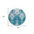 8' Teal Blue Navy Blue And Gray Round Ikat Washable Indoor Outdoor Area Rug
