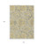 10' X 14' Gold Gray And Charcoal Floral Washable Indoor Outdoor Area Rug