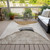 9' X 12' Tan Brown and Gray Abstract Washable Non Skid Indoor Outdoor Area Rug