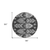 8' Black Charcoal And Silver Round Southwestern Washable Indoor Outdoor Area Rug