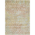 9' X 12' Peach And Ivory Argyle Washable Indoor Outdoor Area Rug