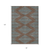 8' X 10' Brown And Aqua Geometric Washable Indoor Outdoor Area Rug