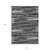 8' X 10' Black And Ivory Striped Washable Indoor Outdoor Area Rug