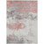 8' X 10' Coral And Gray Abstract Washable Indoor Outdoor Area Rug
