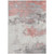8' X 10' Coral And Gray Abstract Washable Indoor Outdoor Area Rug