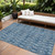 9' X 12' Navy Blue And Ivory Geometric Washable Indoor Outdoor Area Rug Transitional Style - Navy Blue, Ivory Color