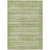 9' X 12' Sage And Ivory Striped Washable Indoor Outdoor Area Rug