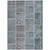 10' X 14' Teal Blue Aqua And Beige Patchwork Washable Indoor Outdoor Area Rug