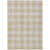 10' X 14' Beige And Gray Plaid Washable Indoor Outdoor Area Rug