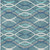 9' X 12' Teal Blue Navy Blue And Gray Abstract Washable Indoor Outdoor Area Rug - 608219282288