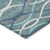 9' X 12' Teal Blue Navy Blue And Gray Abstract Washable Indoor Outdoor Area Rug - 608219282288