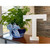 16" Distressed White Wash Wooden Initial Letter T Sculpture Manufactured Wood
