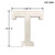 16" Distressed White Wash Wooden Initial Letter T Sculpture Manufactured Wood