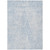 8' X 10' Denim Blue Ivory And Gray Geometric Washable Indoor Outdoor Area Rug