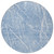 8' Blue And Ivory Round Abstract Washable Indoor Outdoor Area Rug