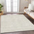8' X 10' Ivory And Beige Floral Washable Indoor Outdoor Area Rug - Ivory, Beige