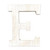 16" Distressed White Wash Wooden Initial Letter E Sculpture Manufactured Wood