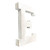 16" Distressed White Wash Wooden Initial Letter E Sculpture Manufactured Wood