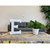 16" Distressed White Wash Wooden Initial Letter E Sculpture Manufactured Wood