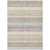 10' X 14' Gold And Silver Striped Washable Indoor Outdoor Area Rug