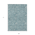 9' X 12' Teal Blue And Ivory Floral Washable Indoor Outdoor Area Rug