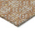 8' X 10' Copper Gray And Beige Floral Washable Indoor Outdoor Area Rug