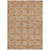 8' X 10' Copper Gray And Beige Floral Washable Indoor Outdoor Area Rug