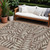 8' X 10' Brown And Beige Floral Washable Indoor Outdoor Area Rug - Brown, Beige