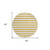 8' Round Gold Round Striped Washable Non Skid Indoor Outdoor Area Rug