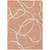 9' X 12' Salmon And Ivory Abstract Washable Indoor Outdoor Area Rug Transitional Style - Salmon, Ivory Color