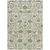 9' X 12' Ivory Green And Brown Floral Washable Indoor Outdoor Area Rug