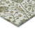 9' X 12' Ivory Green And Brown Floral Washable Indoor Outdoor Area Rug