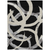 8' X 10' Black Ivory And Gray Abstract Washable Indoor Outdoor Area Rug