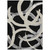 8' X 10' Black Ivory And Gray Abstract Washable Indoor Outdoor Area Rug